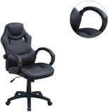 Office Chair Upholstered 1pc Cushioned Comfort Chair Relax Gaming Office Work Black Color HS00F1688-ID-AHD