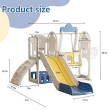 ZNTS Toddler Slide, Kids Slide for Toddlers Age 1-4, 5 in 1 Baby Slide Outdoor Indoor Playground with W509P227263