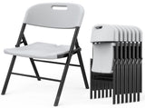 4pcs 47*54*84cm Garden Plastic Folding Chair White 62926515