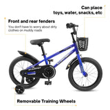 ZNTS C14111A Kids Bike 14 inch for Boys & Girls with Training Wheels, Freestyle Kids' Bicycle with W709P165836