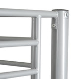 ZNTS Iron Bed Bunk Bed with Ladder for Kids Twin Size Gray 40700088