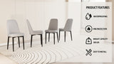 A set of 4 dining chair, modern style chair made of high-quality PU Leather fabric with thick soft W2189140237