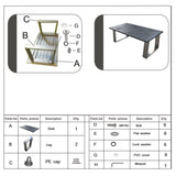 Coffee Table, Powder Pewter B01051499