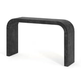 52" Wood Console Table with Curved Edge, Natural Texture, Perfect for Entryways and Living Rooms N760P282826B