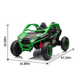 ZNTS 24V Two-seater Kids Ride On UTV w/Parents Control,20in seat width,400W Super high power,Four-wheel W1578P198435