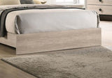 Contemporary 1pc Cream Finish Eastern King Size Bed Bedroom Furniture Gray V-Design Headboard B011P236819