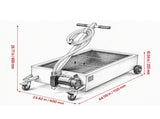 Low Profile Oil Drain Pan, 20 Gallon Capacity, Rolling Oil Drain Pan with Electric Pump 37018765
