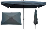 10 x 6.5ft Patio Umbrella Outdoor Waterproof Umbrella with Crank and Push Button Tilt for Garden W65627952