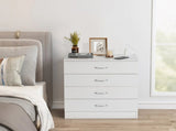 4-Drawer Storage Cabinet Drawer Dresser with Power 56991793