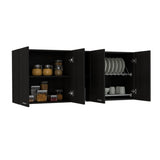 Winslow 150" Wall Cabinet, Four Doors, Two Divisions, Two Shelves B128P148993