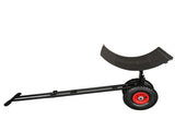 36" x 18" H-Shaped Handle Manual Snow Pusher Black Snow Blade, Black Shaft, Red Wheel Hubs, Iron 20601312