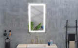 ZNTS LED Bathroom Mirror 40 "x 20" with Front and Backlight, Large Dimmable Wall Mirrors with Anti-Fog, W928P177822