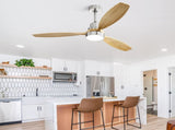 Low Profile 52 Inch Integrated LED Ceiling Fan with Light Kit and Remote Control for Living Room W934P288631