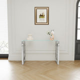 Console Table Stainless Steel Glass,Meal side table silvery Clear bs-02 s 21447828