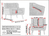 Modern Accent Chair,Teddy Fabric Living Room Chairs Comfy Reading Chair,Mid Century Accent Chair, W1028P236473