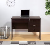 Three locking drawers on metal glides Student Desk Work Desk Modesty Panel Metal Bar Handles Red B107P287711
