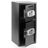 ZNTS DS77TE Home Office Security Large Electronic Digital Steel Safe Black Box & Silver Grey Pannel 37904149