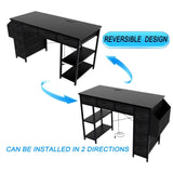 47.3" Computer Desk with 7 Drawers, Extra Large Side Pocket, and Power Outlets Ideal for Home W2887P240012