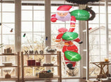 8 Foot Giant Inflatable Santa with 6 LED Lights - 3 Santa Designs 3 "Merry Christmas" Signs, Quick 52468426