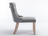 Nikki Collection Modern, High-end Tufted Solid Wood Contemporary Flax Upholstered Linen Dining Chair W114368384
