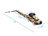 Alto Saxophone E-Flat Alto SAX Eb with 11reeds, case,carekit, Black Color 54900076