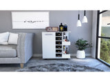 Bartlet 2-Shelf 6-Bottle Bar Cart with Division White B06280453