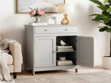 Gray particleboard with melamine veneer, 60*30*80cm, double doors, single drawer, bathroom vanity 21850169