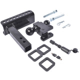 Trailer Hitch 2" Receiver 2" and 2-5 /16" Ball Fit for ATVS RVS Carbon Steel 74257488
