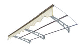 ZNTS DA7934C Series Door Window Awning Canopy Made of 0.137Inch Thick Crystal Solid Polycarbonate Sheet W2205P179830