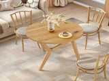 Round 2-in-1 Transformer Coffee Table with Adjustable Height, 16.5" for Coffee Table, 29.5" for N735P369877N