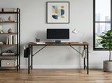 Rotten wood color SG016FD P2 particleboard iron pipe 120cm cut-off computer desk with non-woven 34836334