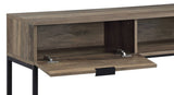 Rustic Oak and Black Writing Desk with Drawer and Shelf B062P209209