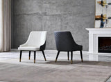 Modern PU Leather Dining Chairs Ergonomic High-Back Kitchen Chairs with Carbon Steel Legs, W2699P401053
