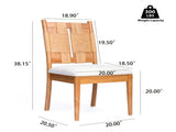 2Piece Paper Rope Dining Chairs Set, Rubber Wood Frame Upholstered Dining Side Chairs with beige W5599P547501
