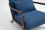 ZNTS Mid Century Modern Accent Chair with Wood Frame, Upholstered Living Room Chairs with Waist Cushion, W547112351