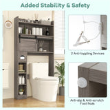 Toilet Storage Cabinet Gray 94608854