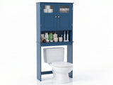 2-Door Painted MDF Toilet Cabinet 23.23*8.66*66.93in Navy blue 89298036