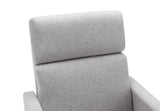 ZNTS Modern Upholstered Rocker Nursery Chair Plush Seating Glider Swivel Recliner Chair, Gray PP297876AAE