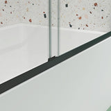 Bypass shower door, sliding door, with 1/4" tempered glass and Matted black finish 44-48"x70" W2122131037