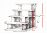 Cat Tree Tower with Cat Stair Steps, Scratching Post and Hanging Play Ball, for High Bed, Sofa, 71401502