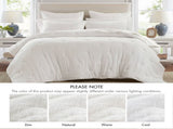 3-Piece King Cotton Embroidered Quilt Set,White B035P408348