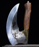 9-inch Pizza Cutter Axe with Leather Cover Viking Style Butcher Cleaver Knife,Mincing Meat Vegetable 39879822