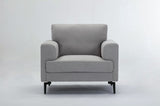 ZNTS Light Grey Accent Chair with Metal Leg B062P209155