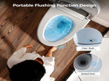 Smart Toilet with Foam Shield, Zero Water Pressure Flush, Radar Sensor, Foot Operated Heated T5595P496446