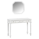 Retro Makeup Desk with Large Mirror, 3-Drawer Dressing for Jewelry Storage, Elegant Console N844P292482A