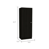 Belleria Single Door Pantry Storage Cabinet with Four Interior Shelves -Black B07091832