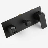 Hot sale matte black wall mounted bathroom complete shower set SHAE712MB