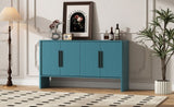 TREXM 4-Door Large Storage Retro Sideboard with Adjustable Shelves and Long Handles for Kitchen, N715P190423M