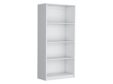 Vinton Bookcase with Spacious Tier-Shelving Design, White B097P167426