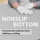 Memory Foam Infused Futon Mattress Full XL Washable Removable Cover, Heavy-Duty Zipper, Thick B181P351988